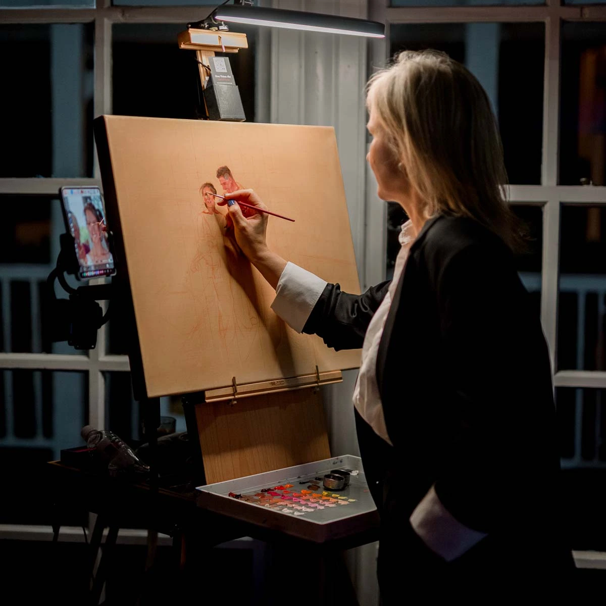 Live Wedding Painting by Elena Valerie Hampton Estate 2024